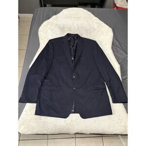 Lauren Ralph Lauren Men's‎ Navy Blue Wool 2 Button Blazer Jacket Size 46L